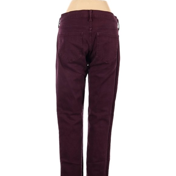 Gap Jeans Maroon Purple Straight Leg Cut Mid Rise Waist Sz 26 #155 - Picture 3 of 4